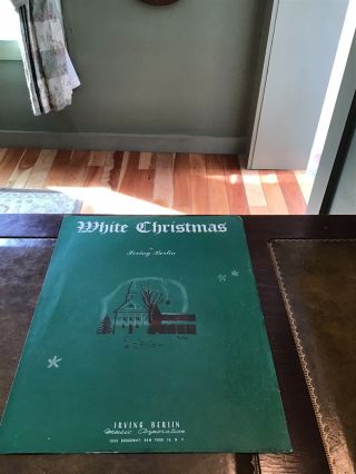 Vintage Sheet Music White Christmas By Irving Berlin 1942