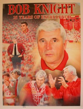 Bob Knight Artwork " 25 Years Of Excellence " By Mid - America Publishing