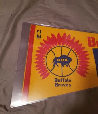HARD TO FIND BUFFALO BRAVES FIRST YEAR PENNANT BUFFALO MEMORIAL AUDITORIUM 2