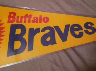 HARD TO FIND BUFFALO BRAVES FIRST YEAR PENNANT BUFFALO MEMORIAL AUDITORIUM 3