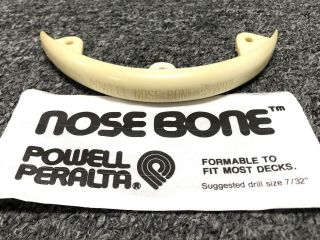 Vintage Nos Powell Peralta 1983 White Nose Bone Wide Fits Pig Skateboard Rib