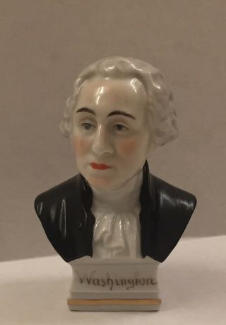 George Washington Decorative Hand - Painted Porcelain Bust By Erphila /germany