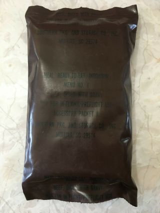 Vintage 1980s Military Mre: Not For In Flight Or Preflight Use Menu 8,