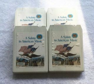 A Salute To American Music 8 Track Set Of 4 Tapes Vintage 1975 Reader 
