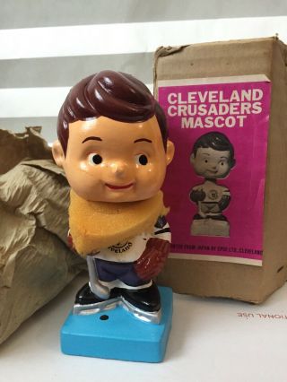Rare Vintage Cleveland Crusaders Nodder Bobblehead 72 - 74
