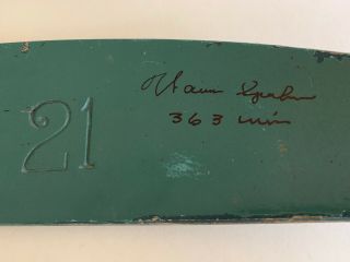 1953 Milwaukee Cty Stadium 21 Seat Back Signed By Hof Milw Brave Warren Spahn.