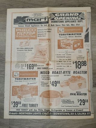 Vintage 1964 Kmart Grand Opening Syracuse,  Ny Newspaper Print Ad
