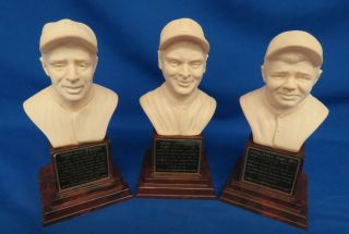 1963 Hall Of Fame Bust Babe Ruth.  Lou Gehrig,  Joe Dimaggio 3p Nat 