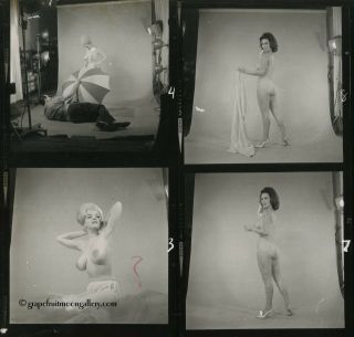 Bunny Yeager Vintage Contact Sheet Photograph Studio Nudes Published ABCs Book 2