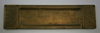 Brass Desk Pen Tray By The Frost Arts And Crafts Workshops,  Early 1900 