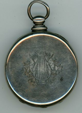 Antique Tobias Liverpool Civil War Musician’s Pocket Watch Silver Case