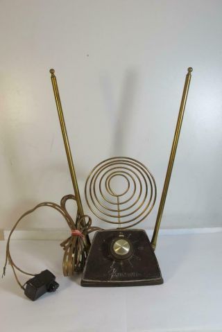 Vintage Mi - Century Spoutnik Atomic Age Rembrandt Rabbit Ears Tv Antenna 1950 