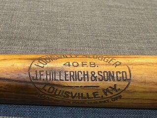 Spectacular 1911 - 1916 J.  F.  Hillerich & Son Decal Bat 40 F.  B.  - Frank HR Baker 3