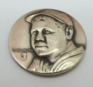 . 999 Fine Silver Babe Ruth 3 " The Sultan Of Swat " Coin 134.  4 Grams (116653 - 1)