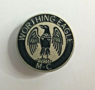 Vintage Worthing Eagle Mc Motorcycle Club Auto Lapel Badge