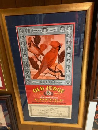 1942 St.  Louis Cardinals Old Judge Coffee Calendar Extremely Rare State.