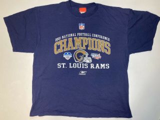 Nfl T Shirt St Louis Rams Nfc Champions Xl Reebok Vintage Los Angeles Bowl