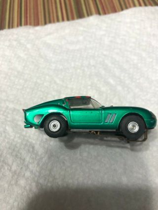 Vintage Aurora Slot Car Ferrari Green/silver Stripes