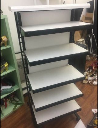 Vintage Double Sided Shelving Unit.  Ex Store Display.  Removable Shelves.