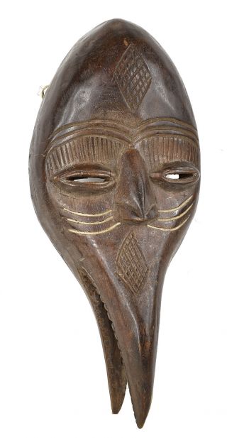 Dan Bird Mask With Beak Liberia African Art