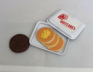 Vintage Mcdonalds Play Food Hotcakes,  Box And Sausage