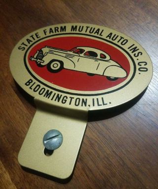 Vintage License Plate Topper State Farm Auto Insurance Bloomington Il