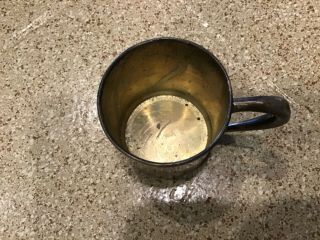Vintage Sterling Silver Baby Cup And Spoon,  5.  89 Oz,