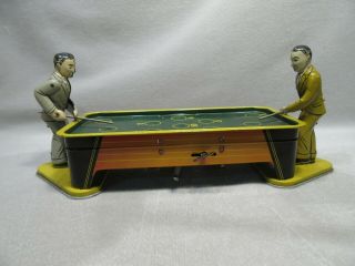 Ranger Antique Billiard Pool Players Tin Toy Wind - Up