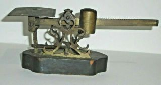 Small Antique 19th C American Brass Postal Scale