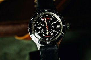 Vintage Watch VOSTOK Amphibian 17 JEWELS Military USSR Waterproof 3