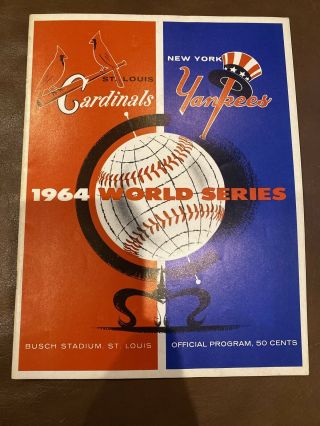 1964 World Series Program St Louis Cardinals Vs York Yankees (mantle Gibson)