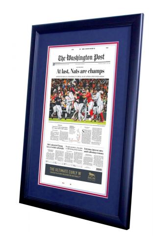 Framed Ready To Hang Washington Post Nationals 2019 World Series Daily Newspaper