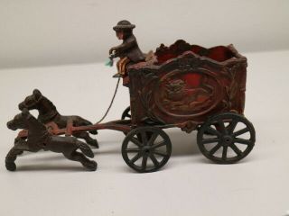 Vintage Horse Drawn Wagon Toy