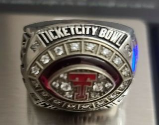 2011 Texas Tech Red Raiders Player Championship Ring Ticket City Bowl Balfour