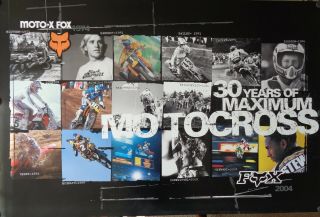 Vintage Poster Moto - X 2004 Fox Racing Motocross Supercross Jeremy Mcgrath Lackey