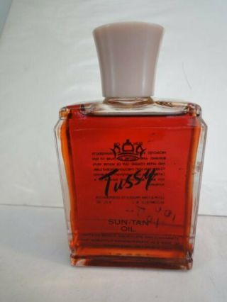 Vintage 1950 Tussy Suntan Oil 4 Fluid Oz.  Nos Drugstore Find