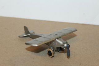 Vintage 1928 Tootsietoy Silver Aero - Dawn Ux - 214 Monoplane Airplane
