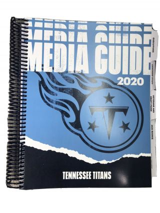 2020 Tennessee Titans Media Guide In Hand Ready To Ship