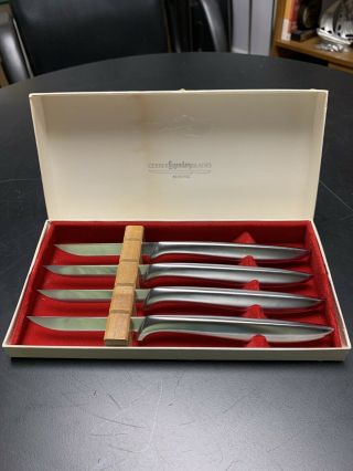 Vintage Gerber Miming Legendary Stainless Knives Steak Knife 3 " Blade Set Of 4