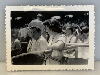 Babe Ruth York Yankees Baseball Rare Candid Photo 1940s
