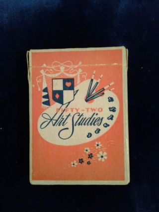 Vintage 1950s " Art Studies " Pin - Ups Playing Cards