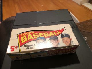 1965 Topps Baseball Wax Box Empty Rare With Mickey Mantle On Cover