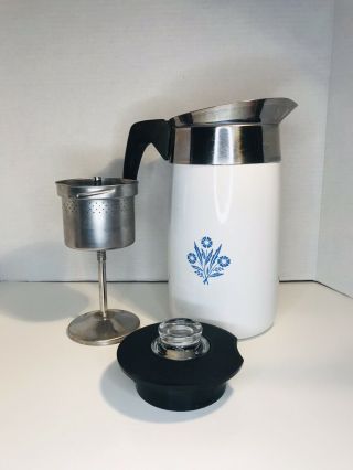 Vintage Corning Ware P - 80 10 Cup Electric Coffee Percolator