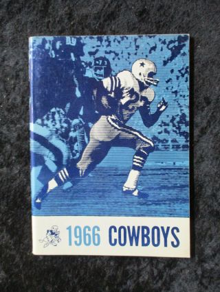 Vintage 1966 Dallas Cowboys Press Media Guide Bob Hayes Cover 1305