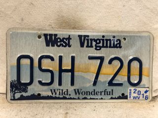 2016 West Virginia License Plate