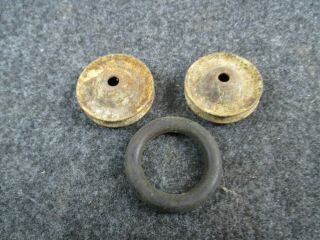 Vintage 1915 - 20s Metal Wheel Rim And Tire Parts For Toy Car 1 1/4 "