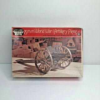 Life - Like Hobby Kit 75mm Wwi Artillery Piece Model,  09692,  Vintage Inside