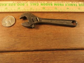 Vintage Crescent Tool Co.  4 " Adjustable Wrench Jamestown Ny Old Usa Tools - Vgc