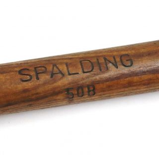Antique Spalding 50B Vtg Wood Baseball Bat 2