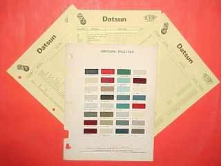 1965 1966 1967 1968 1969 Datsun 1600 Convertible 2000 Pl411 Canada Paint Chips